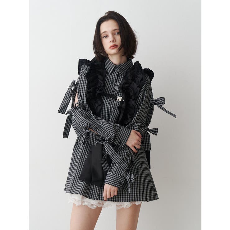 【WEB限定】リボンスリーブBIGシャツ | jouetie | 詳細画像9 