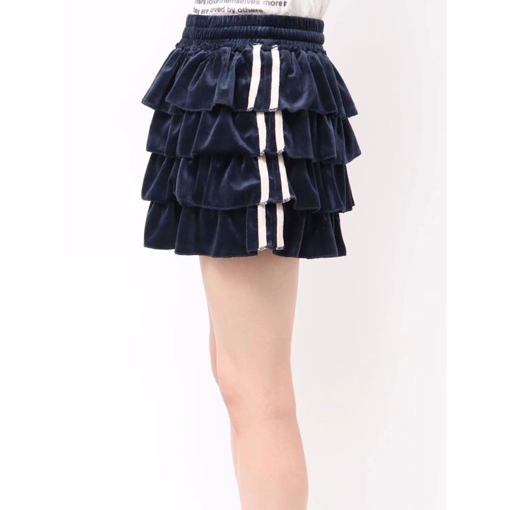 ベロアラインティアードミニスカート【セットアップ対応】 | jouetie | 詳細画像49 