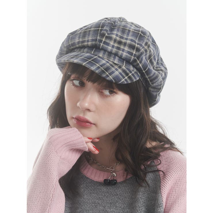 チェックパターンビッグキャスケット | jouetie | 詳細画像4 