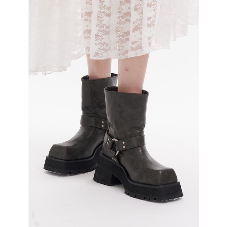 プラットフォームショートエンジニアブーツ | jouetie | 詳細画像1 