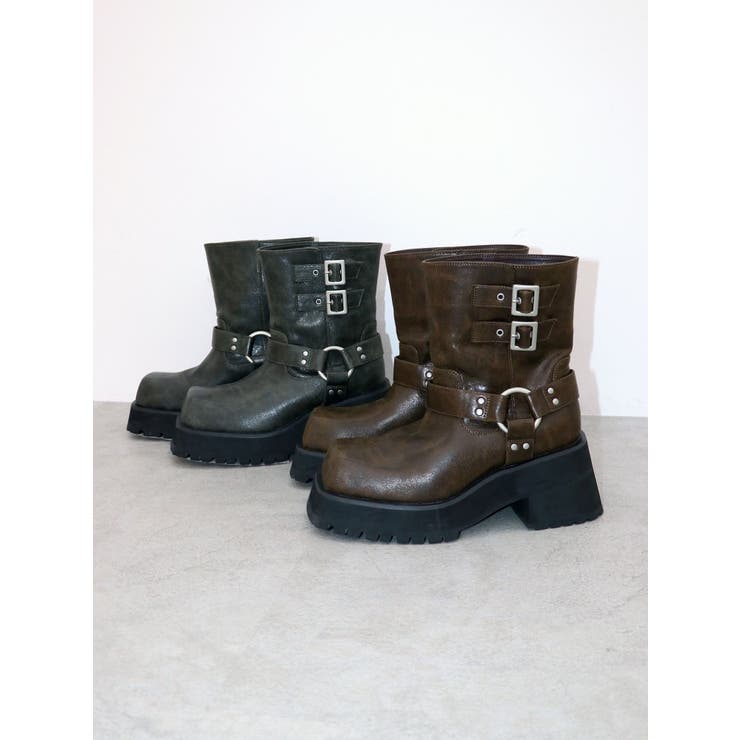 プラットフォームショートエンジニアブーツ | jouetie | 詳細画像2 