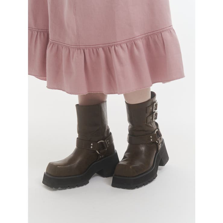 プラットフォームショートエンジニアブーツ | jouetie | 詳細画像5 