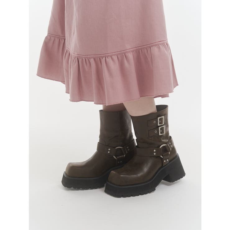 プラットフォームショートエンジニアブーツ | jouetie | 詳細画像7 