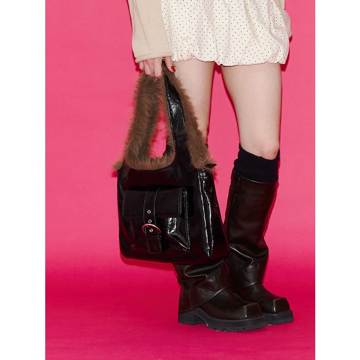 ブラック | ドッキングファーベルトバッグ | jouetie