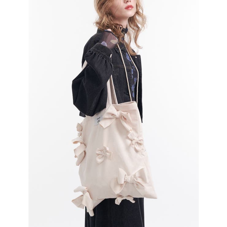 ベロアリボントート[品番：MKSW0066251]｜jouetie（ジュエティ）の