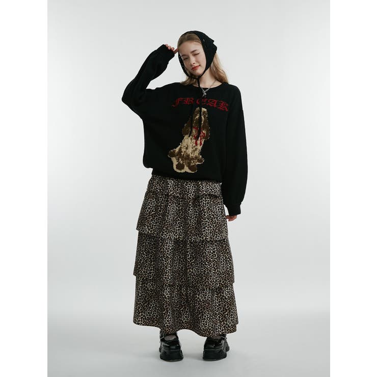 DOGジャガードルーズニット | jouetie | 詳細画像13 