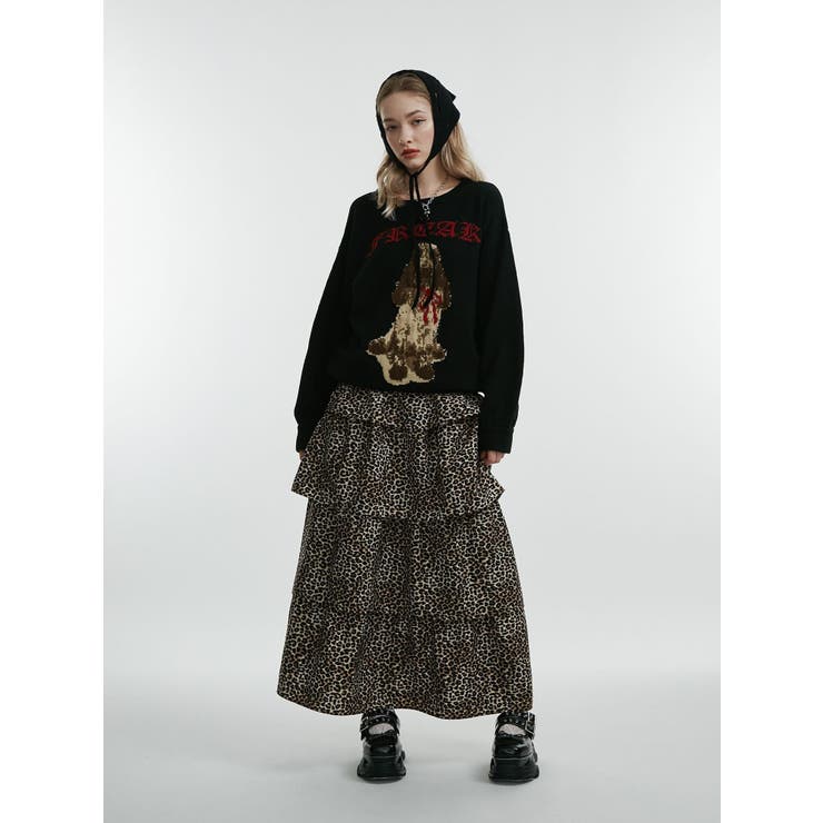 DOGジャガードルーズニット | jouetie | 詳細画像14 