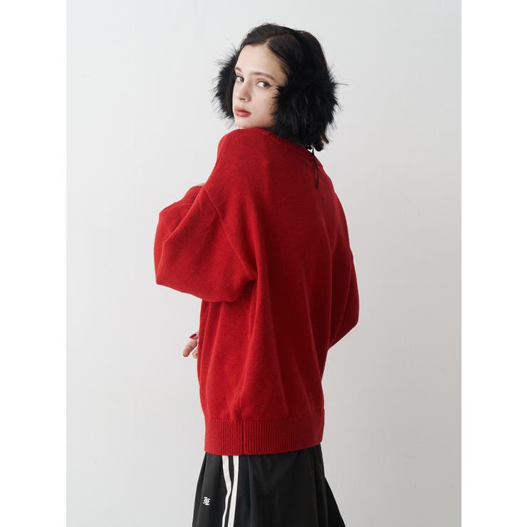 DOGジャガードルーズニット | jouetie | 詳細画像16 