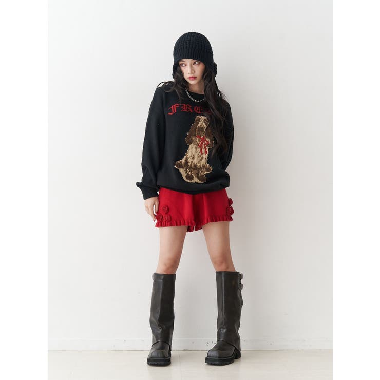 DOGジャガードルーズニット | jouetie | 詳細画像26 