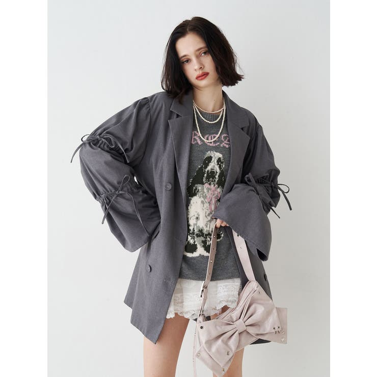 DOGジャガードルーズニット | jouetie | 詳細画像32 