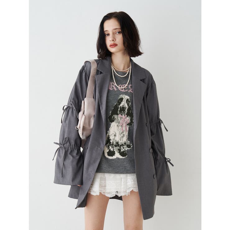 DOGジャガードルーズニット | jouetie | 詳細画像33 