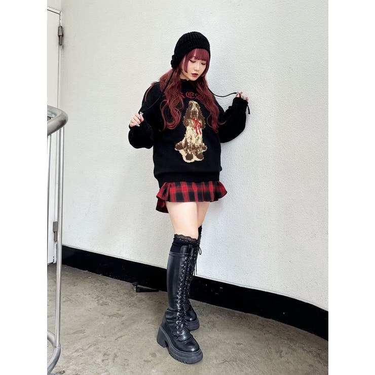 DOGジャガードルーズニット | jouetie | 詳細画像41 