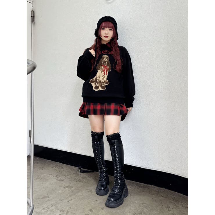 DOGジャガードルーズニット | jouetie | 詳細画像42 