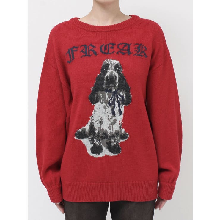 DOGジャガードルーズニット | jouetie | 詳細画像46 