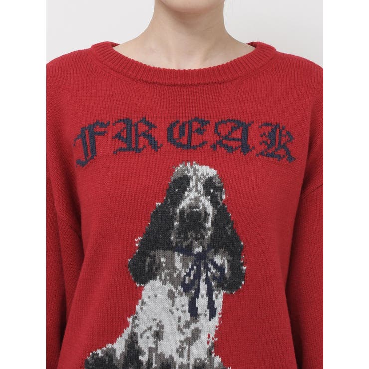 DOGジャガードルーズニット | jouetie | 詳細画像49 