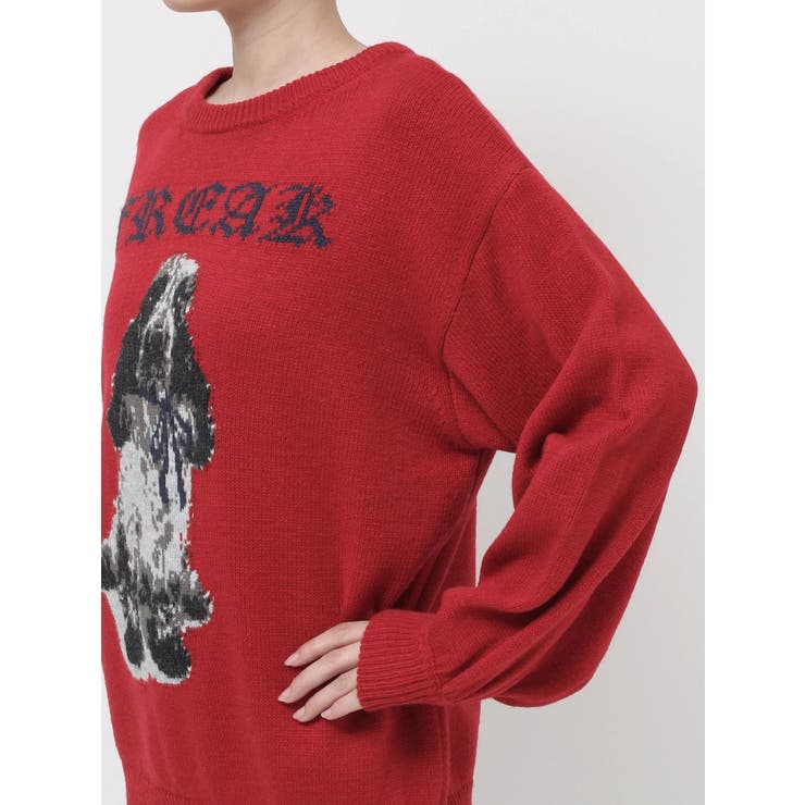 DOGジャガードルーズニット | jouetie | 詳細画像50 