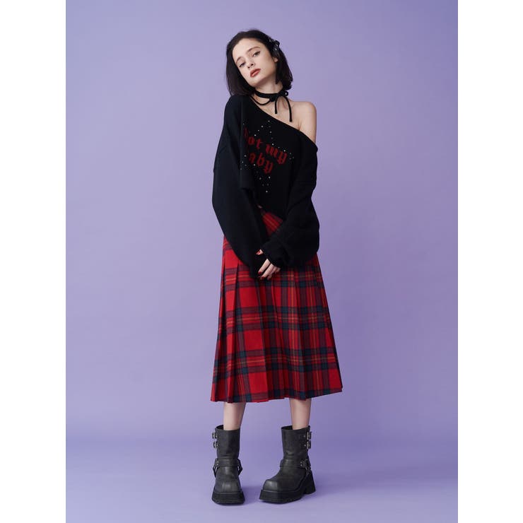 ワンショルスタッズショートニット | jouetie | 詳細画像11 