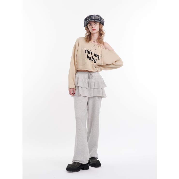 ワンショルスタッズショートニット | jouetie | 詳細画像15 