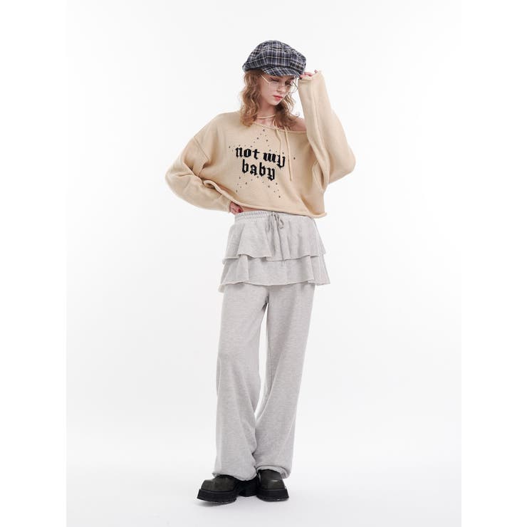 ワンショルスタッズショートニット | jouetie | 詳細画像16 