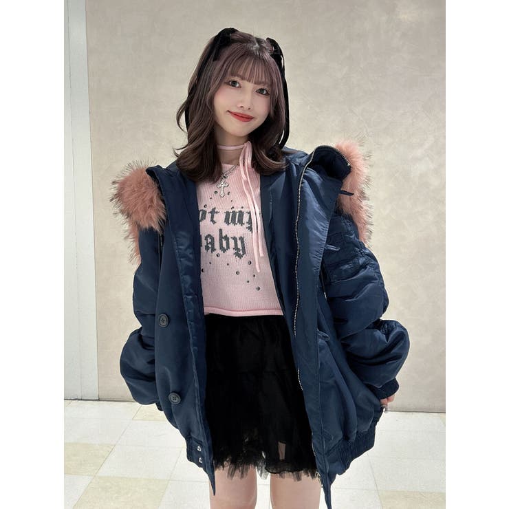 ワンショルスタッズショートニット | jouetie | 詳細画像19 