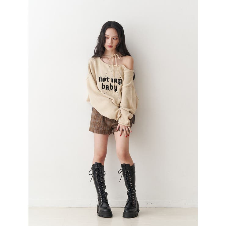 ワンショルスタッズショートニット | jouetie | 詳細画像26 