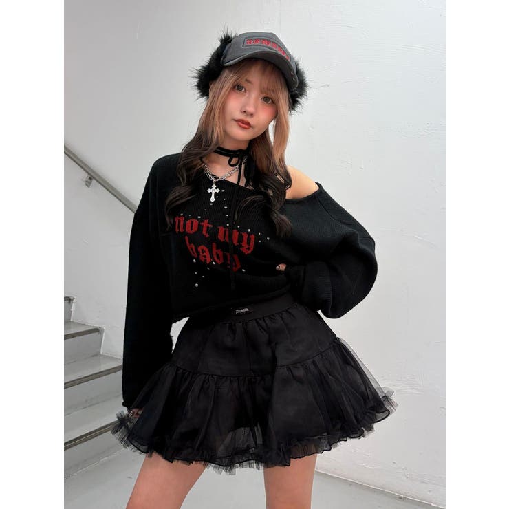 ワンショルスタッズショートニット | jouetie | 詳細画像28 