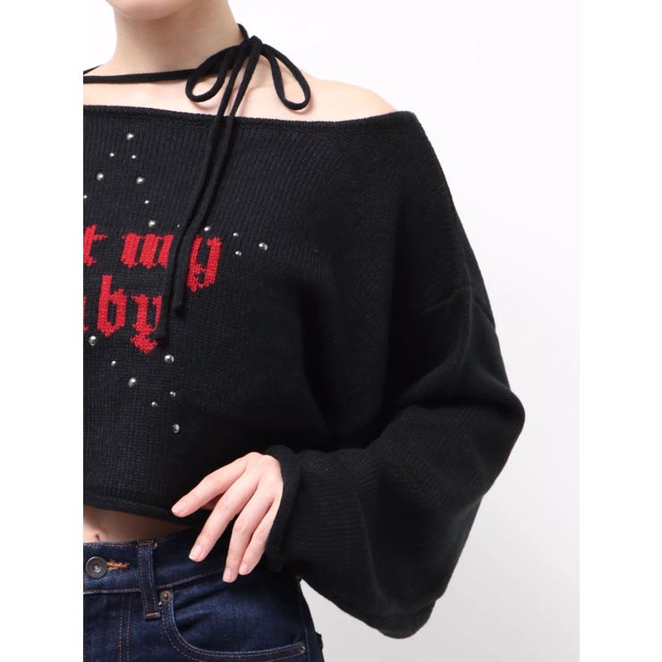 ワンショルスタッズショートニット | jouetie | 詳細画像35 