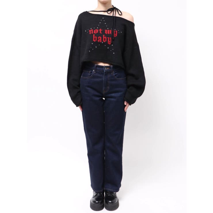 ワンショルスタッズショートニット | jouetie | 詳細画像38 