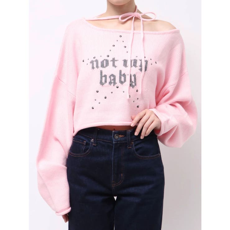 ワンショルスタッズショートニット | jouetie | 詳細画像43 