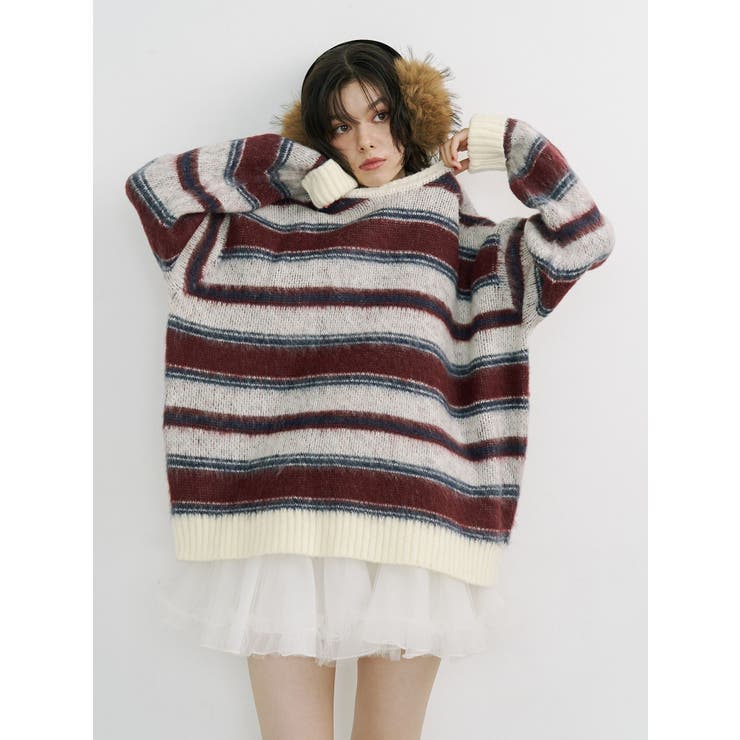 パターンルーズニット | jouetie | 詳細画像3 