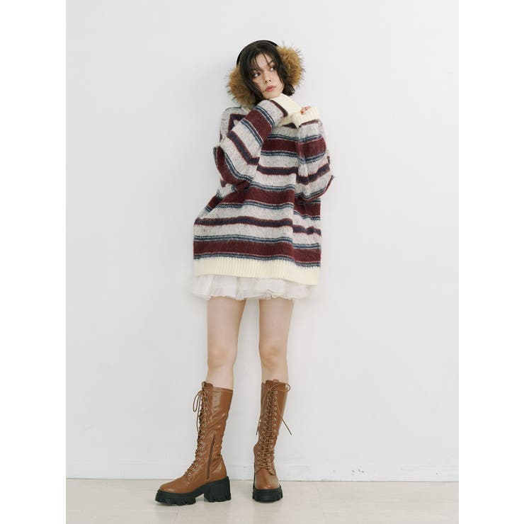 パターンルーズニット | jouetie | 詳細画像8 