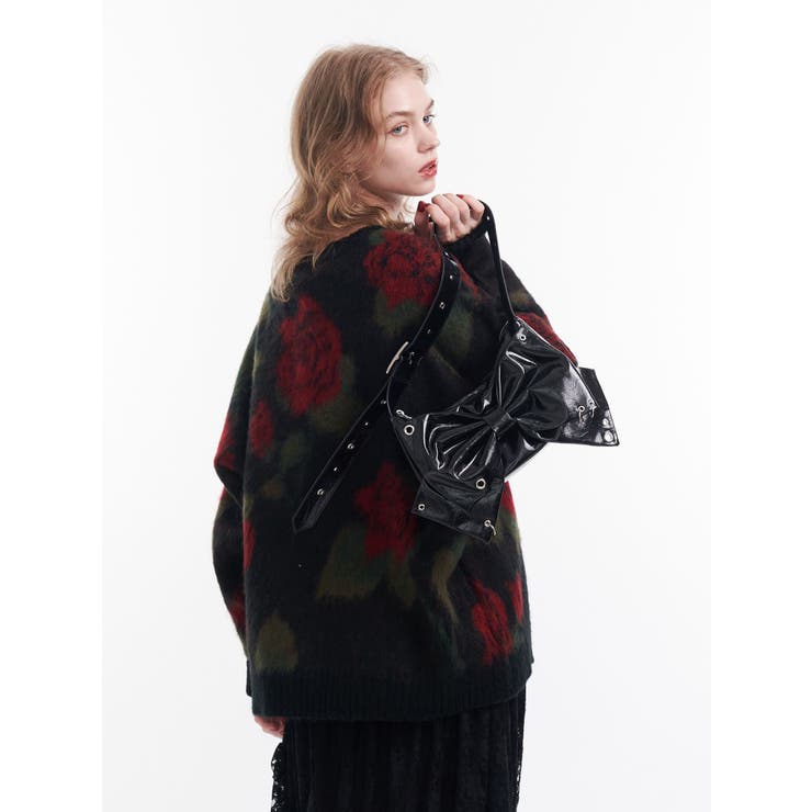 ブラック | パターンルーズニット | jouetie