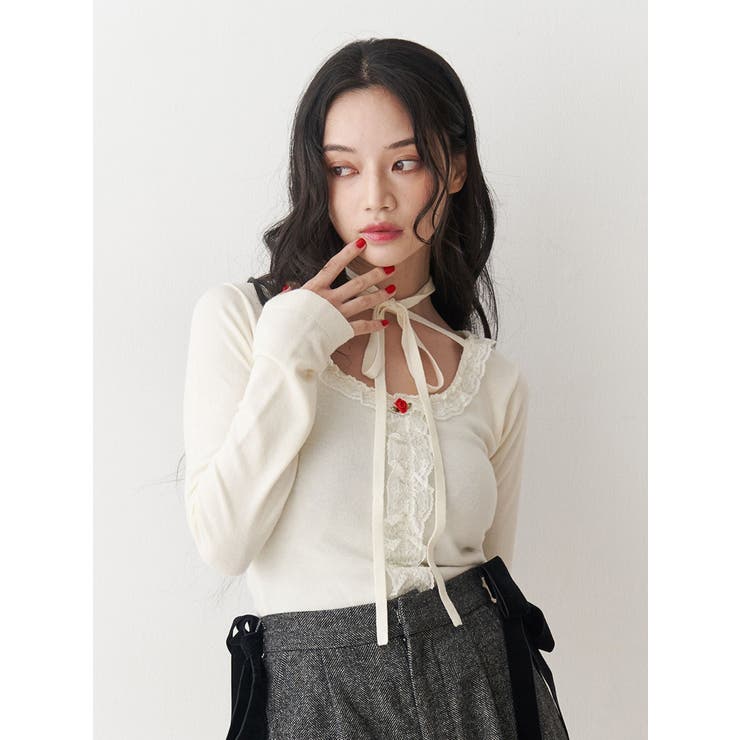 レースドッキングニット 2026Spring | jouetie | 詳細画像1 