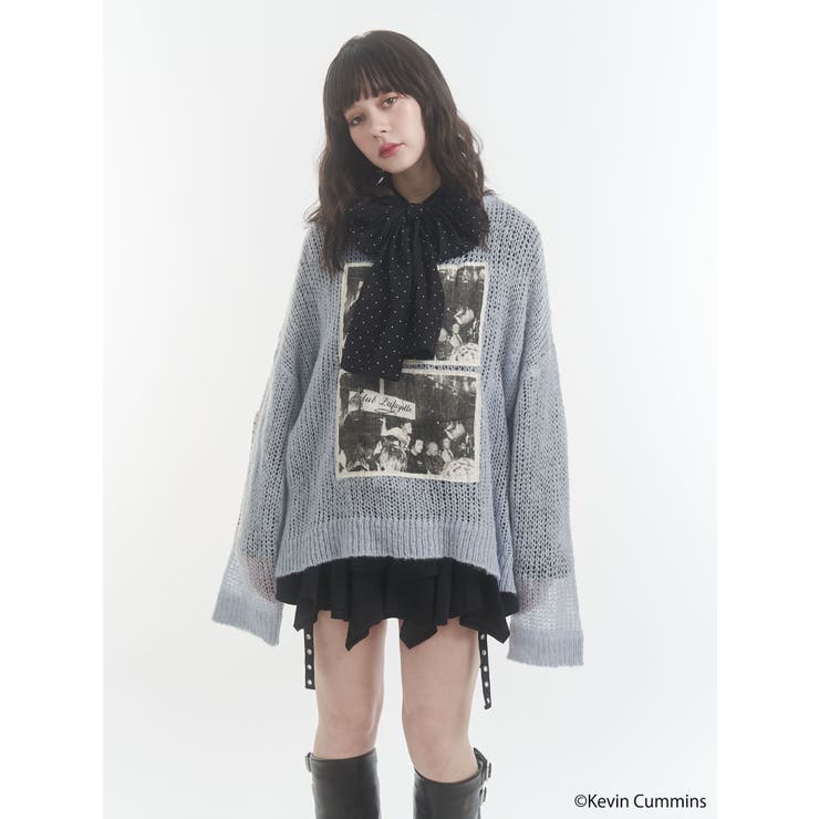 ブルー | 【KevinCummins×jouetie】フォトローゲージニット | jouetie