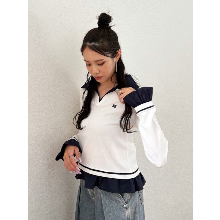 レイヤードポロニット | jouetie | 詳細画像10 