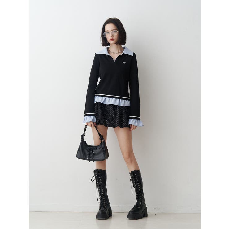 レイヤードポロニット | jouetie | 詳細画像2 