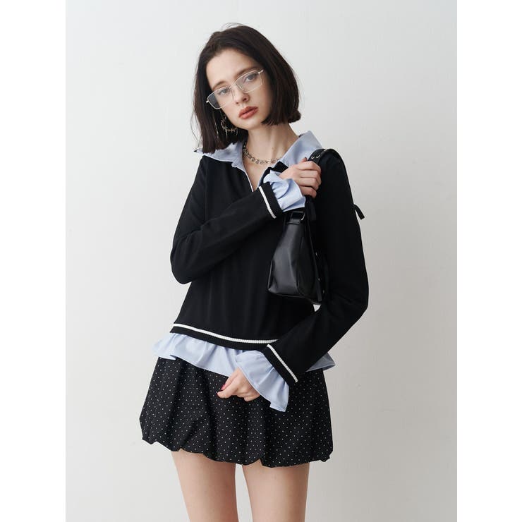 レイヤードポロニット | jouetie | 詳細画像3 