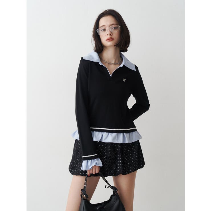 レイヤードポロニット | jouetie | 詳細画像4 