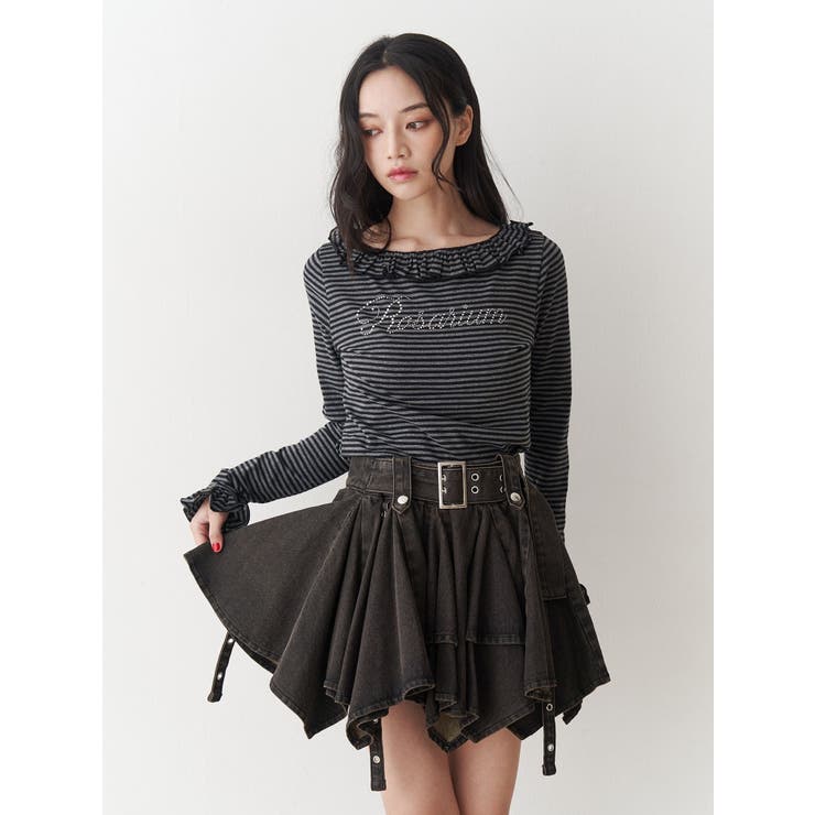 ラインストーンフリルトップス | jouetie | 詳細画像21 