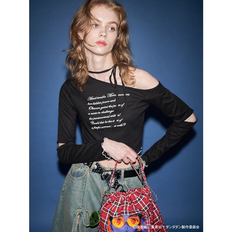 ブラック | 【TVアニメ『ダンダダン』・jouetie】フィットオフショルトップス | jouetie