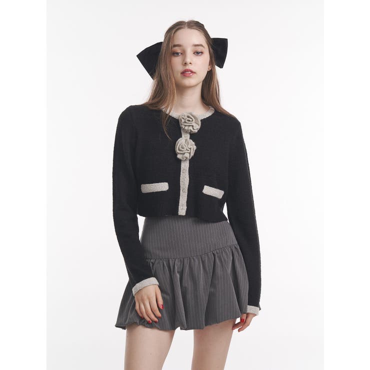 バイカラーコサージュカーデ | jouetie | 詳細画像10 