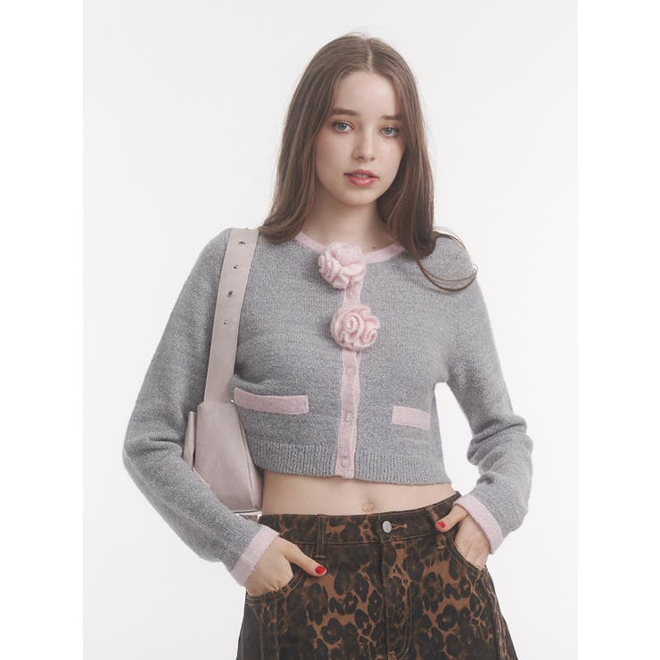 バイカラーコサージュカーデ | jouetie | 詳細画像13 