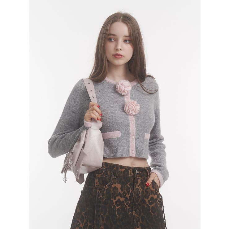 バイカラーコサージュカーデ | jouetie | 詳細画像14 