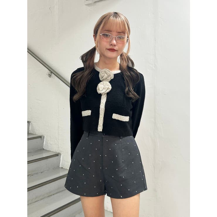 バイカラーコサージュカーデ | jouetie | 詳細画像24 