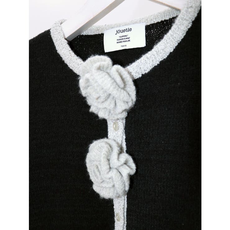 バイカラーコサージュカーデ | jouetie | 詳細画像3 