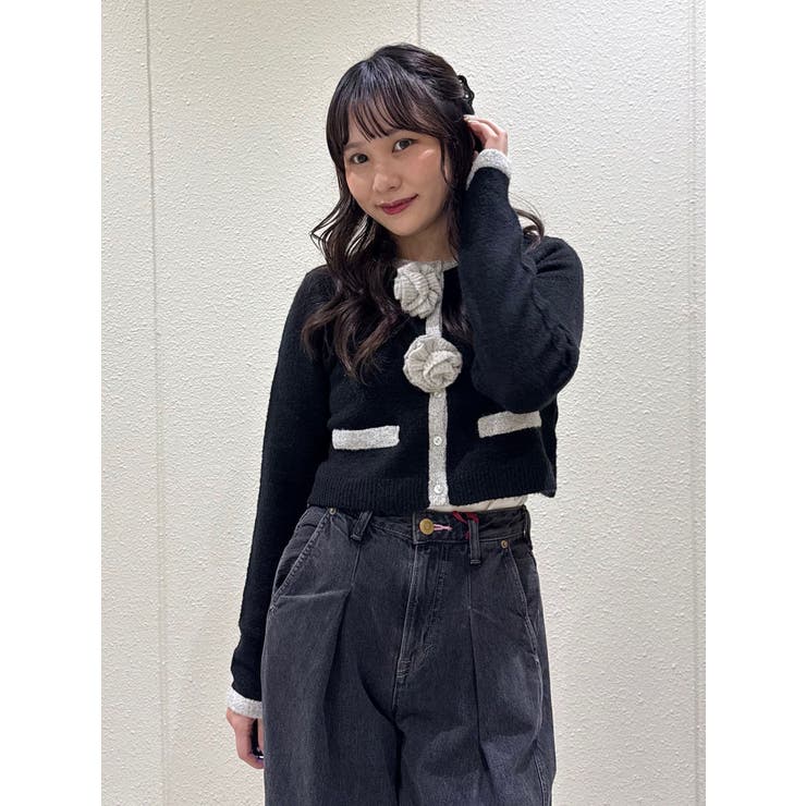 バイカラーコサージュカーデ | jouetie | 詳細画像31 