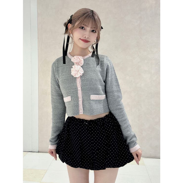 バイカラーコサージュカーデ | jouetie | 詳細画像34 