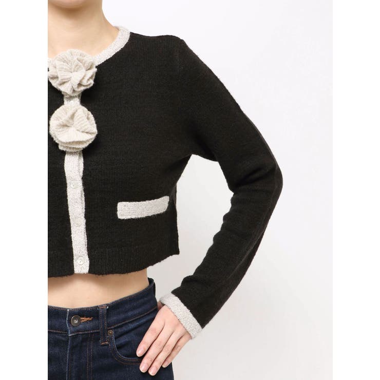 バイカラーコサージュカーデ | jouetie | 詳細画像40 