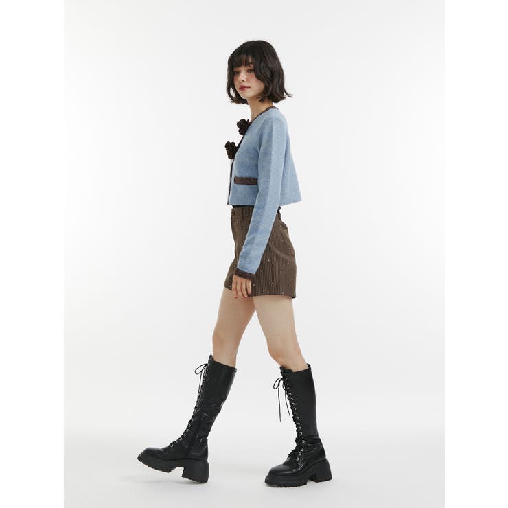 バイカラーコサージュカーデ | jouetie | 詳細画像8 