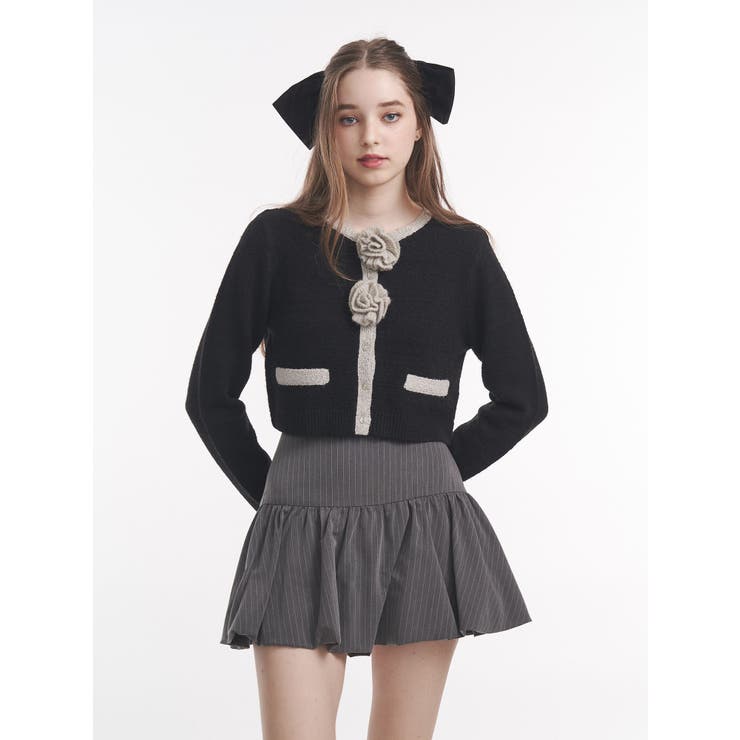 バイカラーコサージュカーデ | jouetie | 詳細画像9 